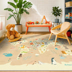 Washable Kids Rug for Playroom – 5x7 Toddlers Room Play Rug, Educational World - Image 3