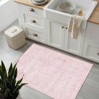 Rugxara 2x3 Entryway Rug Door Mat, Washable Boho Pink Samll Entry Rug, Non Slip - Image 2
