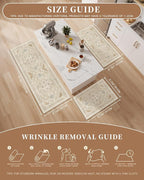 Madane Washable Kitchen Rug Set of 3, Small Area Rug Non-Slip Vintage Entryway - Image 5