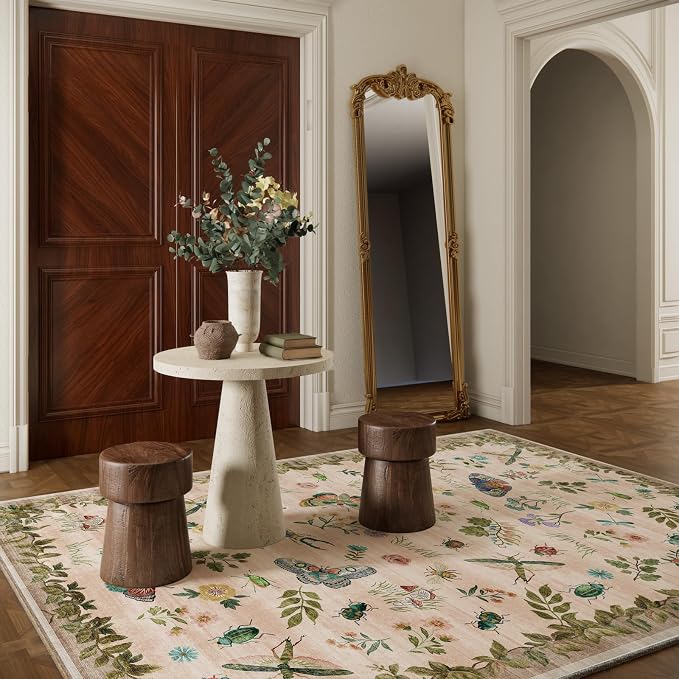 Machine Washable Rugs for Living Room: 6x9 Area Rugs Bedroom Rug Stain - Image 7
