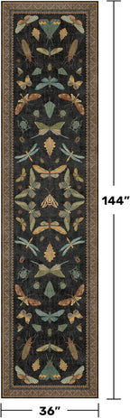 Green and Black 3x12 Long Runner Rugs - Image 2