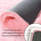 8x10 Area Rugs for Living Room, Large Fluffy Pink Rugs for Bedroom, Fuzzy Shag - Image 4