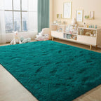 BENRON Fluffy Rugs for Living Room 5x8 Teal Green, Washable Large Area Rugs for - Image 3