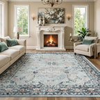 Lofus 9x12 Area Rug for Living Room, Distressed Grey Washable Area Rugs by Lofus