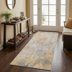 2x5 Beige Gold Rug Runners for Hallways Kitchen Non Slip Washable Entryway - Image 2