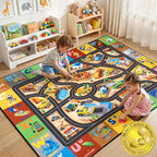 Construction Site Play Rug for Kids, Car Play Mat by Unknown