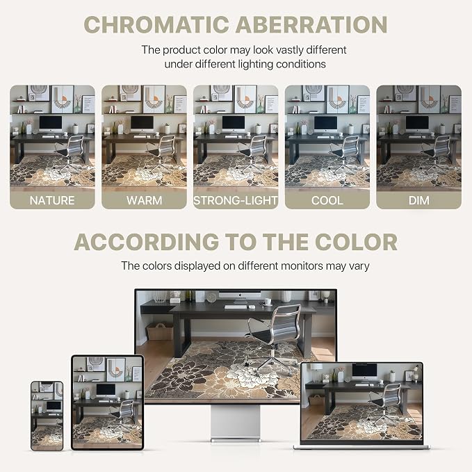 36"x60" Office Chair Mat for Hardwood Tile Floor, Under Desk Carpet Protector - Image 6