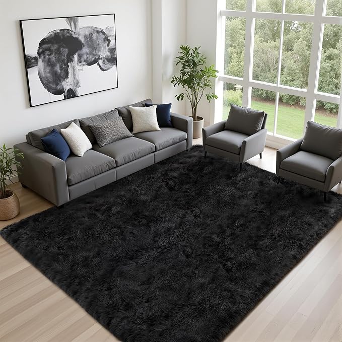 8x10 Area Rugs for Living Room Bedroom: Ultra Soft Fluffy Shag Rug Upgrade - Image 2