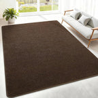 4x6 Feet Brown Area Rugs for Bedroom, Indoor Washable Memory Foam Rug for - Image 3