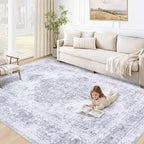XLUEZ Area Rug 5x7 Living Room Rug, Machine Washable Vintage Distressed by XLUEZ
