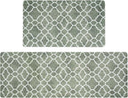 FRESHMINT Kitchen Mat Set of 2, Anti-Fatigue Cushioned Kitchen Mats by FRESHMINT