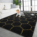 TWINNIS Super Soft Shaggy Rugs Fluffy Carpets, 4x5.9 Feet, Indoor Modern Plush by TWINNIS
