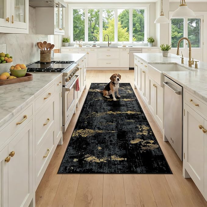 RELEANY Washable Area Rugs 3x7 Non-Slip Modern Abstract Soft by RELEANY