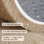 5x7 Ft Shag Beige Rugs for Bedroom Living Room, Ultra Soft Fluffy Furry Area - Image 9