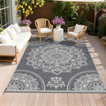 Pauwer Waterproof Outdoor Rug 6x9, Reversible Plastic Straw Patio Camping Rug by Pauwer