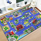 Capslpad Kids Rug Educational Play Rug 5.2'x3.3' Traffic Road Kids Play Car Mat by CapslpadDirect