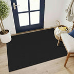 KOZYFLY Black Washable 3x4 Woven Entry Area Rug, Braided Throw Rugs by KOZYFLY