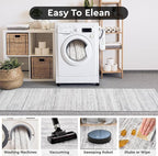 2x8 Runner Rug Machine Washable Non Slip Area Rug Distressed Neutral Moroccan - Image 6