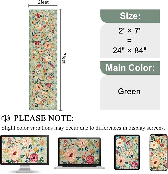 DUKINO Runner Rug, 2x7 Boho Kitchen Rug - Image 2