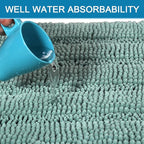 H.VERSAILTEX Bathroom Rugs Non Slip Thick Shaggy Chenille Bathroom Rug Mat Set - Image 5