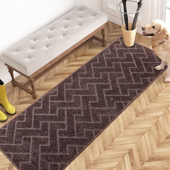 PURRUGS Dirt Trapping Door Mat 24" x 70", Non-Slip Machine Washable Entry Rug by PURRUGS