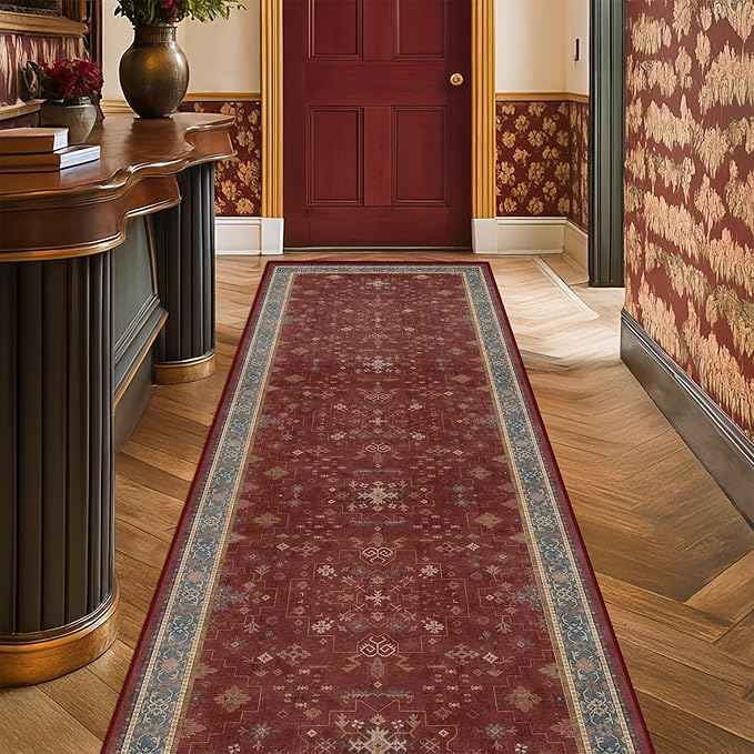 2x6 Turkish Kitchen Runner Rugs Non Skid Washable - Image 6