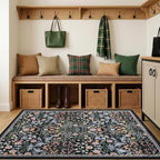 Area Rug Living Room Rugs: Floral 3x5 Washable Rug Vintage Soft Boho Non-Slip - Image 5