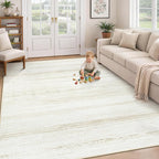 Washable Rug 5x7 Area Rugs: Modern Geometric Rugs by XLUEZ