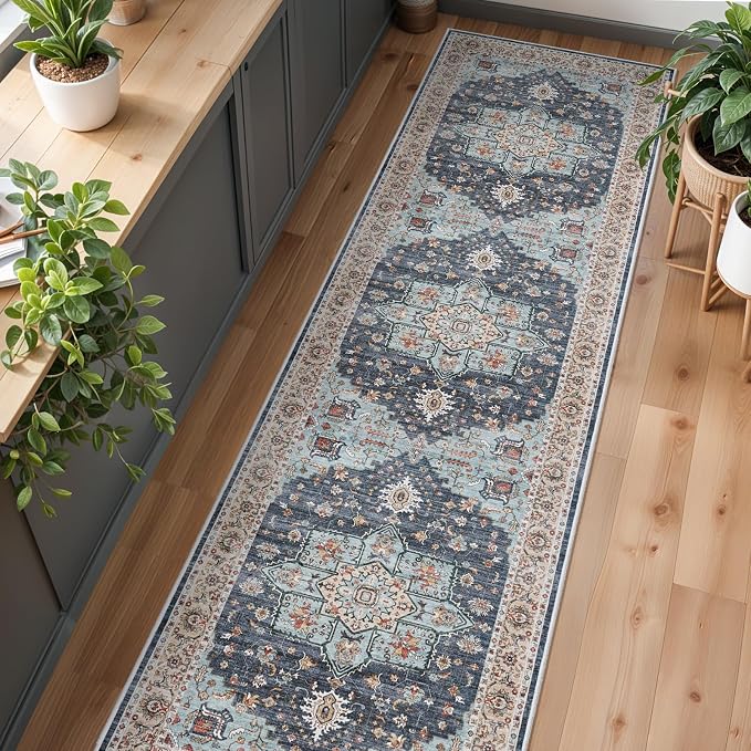 Washable Oriental Hallway Runner Rug - Image 2
