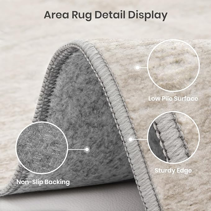 Valenrug Washable Round Area Rugs 6x6 - Image 7