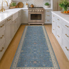 Blue Boho 2'6''x8' Wide Hallway Runner Rug - Image 8