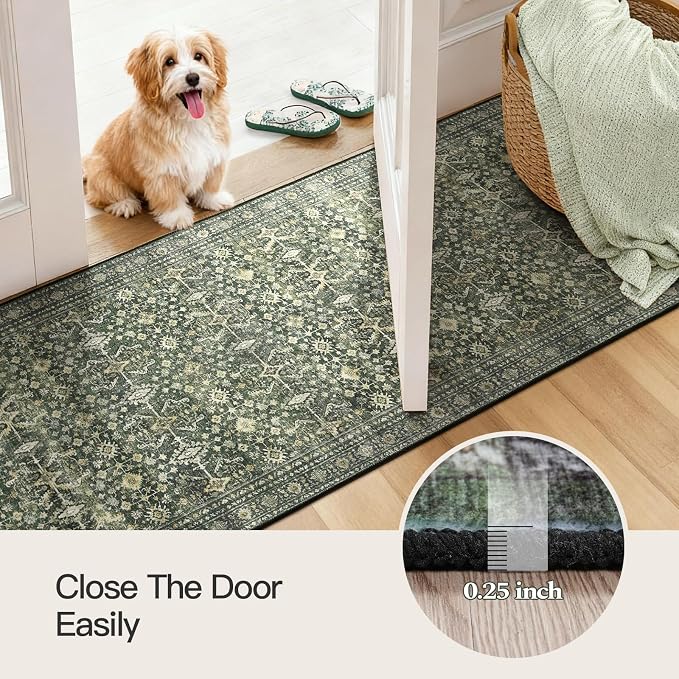 Lofus 2'6"x8' Area Rug for Hallways, Low Pile Soft Carpet Runner for Kitchen - Image 5