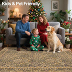 6x9 Washable Area Rugs for Living Room, Stain Resistant Vintage Rugs for Dining - Image 7