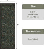 GENIMO 2x6 Washable Runner Rug for Hallway Kitchen Entryway, Non Slip Vintage - Image 2