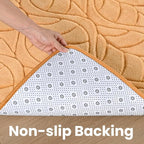 Macgace 5x7 Apricot Area Rug, Soft Shag Carpet, Washable Living Room Rugs - Image 7