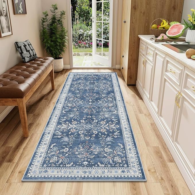 Yamaziot Washable Runner Rug 2x5 – Non Slip Boho Floral Hallway Runner Rug - Image 3