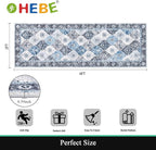 HEBE Hallway Runner Rug 2'x6' Washable Vintage Distressed Area Rugs Non Slip - Image 2