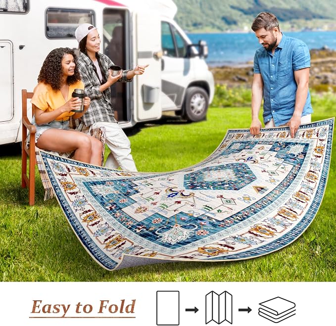LuxStep Indoor-Outdoor Area Rug 5x7 Ft Washable Outside Rug Outdoor Carpet - Image 8