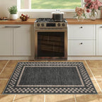 Small Area Rug 2x3 Modern Checkered Entry Rug Solid Color Scalloped Kitchen - Image 8
