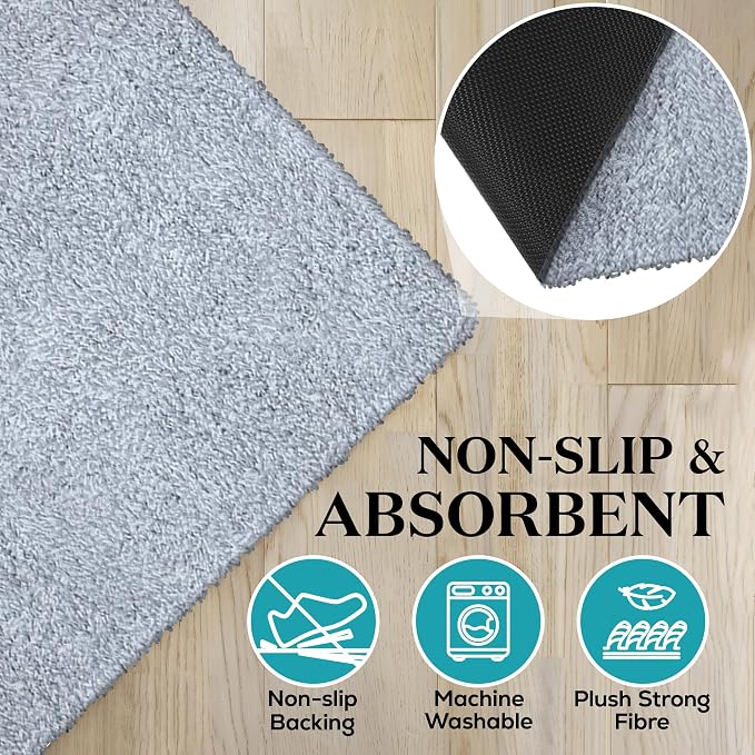 Premium Microfiber Indoor Door Mat – 32"x48" Washable Entry Mat, Waterproof - Image 4