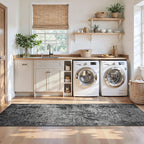 2x12 Black Rug Runners for Hallways Kitchen Runner Rug Non Slip Washable Black - Image 4