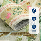 4x6 Whimsical Safari Nursery Area Rug Washable Non Slip Small Living Room Rugs - Image 6