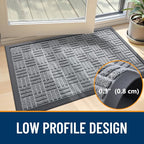 OLANLY Front Door Mat Outside Entrance 59x34, Heavy Duty Sturdy Natural Rubber - Image 4