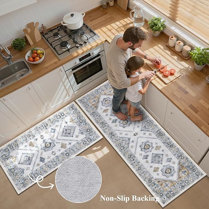 HEBE Boho Kitchen Rug Sets 3 Piece - Image 3