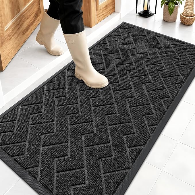 OLANLY Front Door Mat Indoor Outdoor Entrance, Waterproof All-Season, by OLANLY