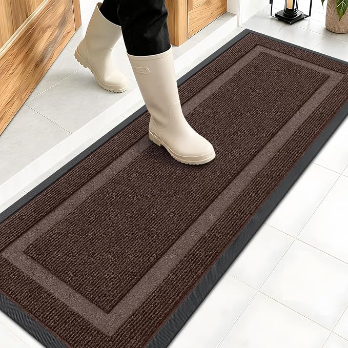 OLANLY Front Door Mat Indoor Outdoor Entrance, Waterproof All-Season, by OLANLY