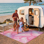 Pauwer Waterproof Outdoor Rug 8x10, Reversible Plastic Straw Patio Camping Rug - Image 8