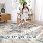 10x12 Area Rug Living Room: Washable Large Abstract Modern Soft Rugs Stain - Image 3