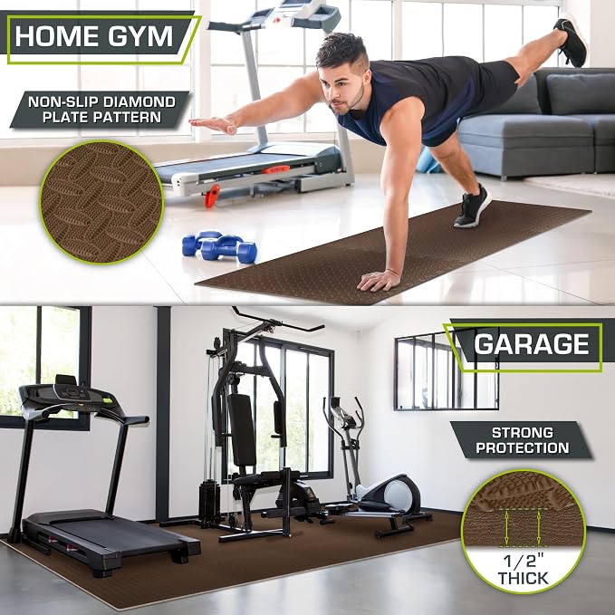ProsourceFit Exercise Puzzle Mat 1/2-inch, EVA Interlocking Foam Floor Tiles - Image 3