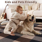 Tangsoo Checkered 4x6 Washable Easy Jute Area Rug - Image 8